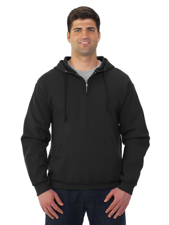 Jerzees Adult NuBlend Quarter Zip Hooded Sweatshirt