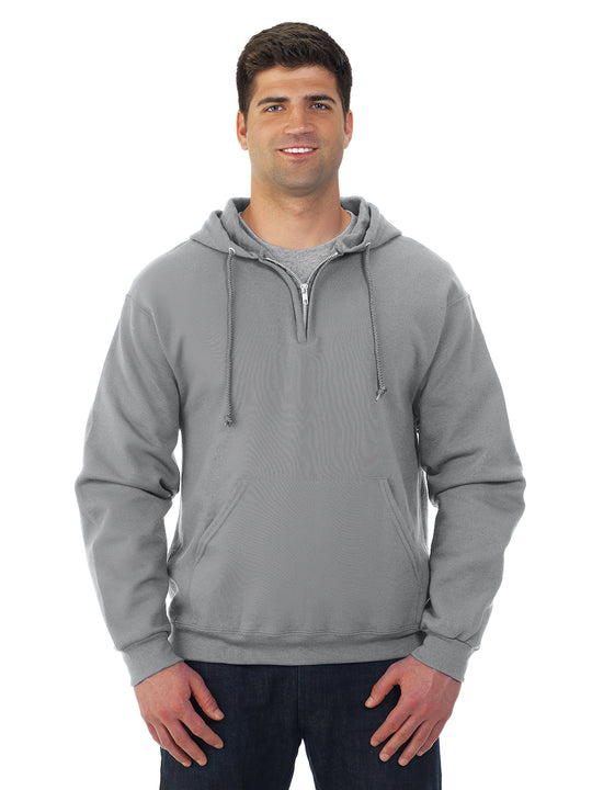 Jerzees Adult NuBlend Quarter Zip Hooded Sweatshirt