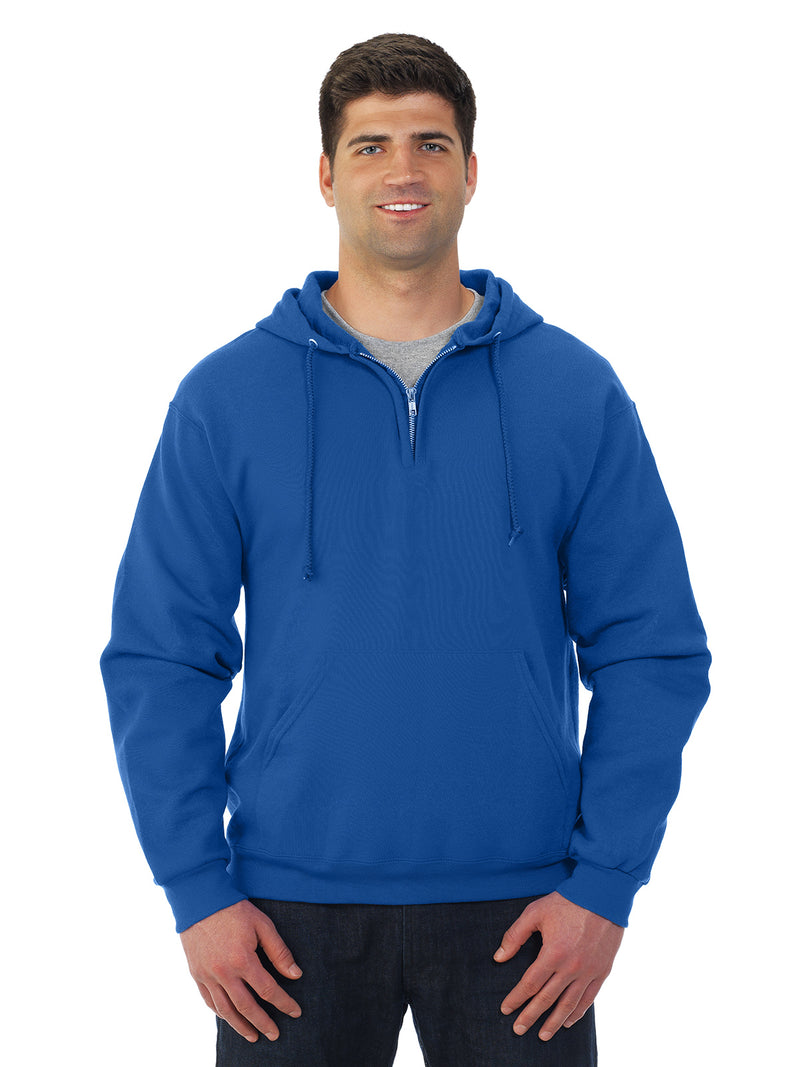 Jerzees Adult NuBlend Quarter Zip Hooded Sweatshirt