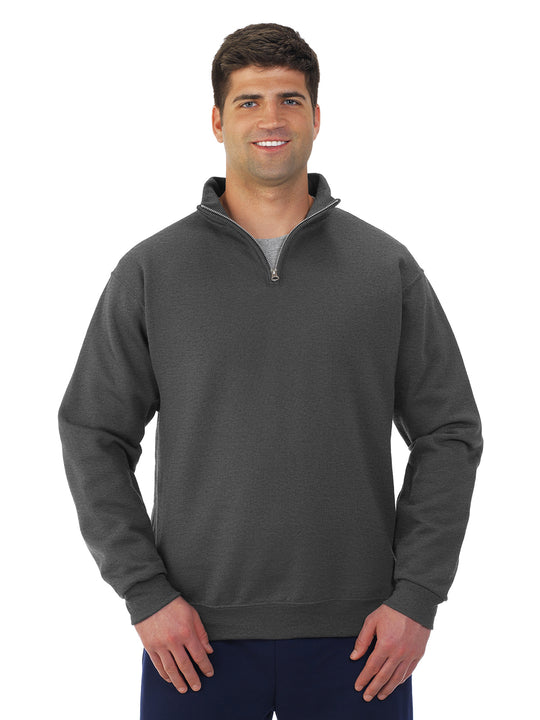 Jerzees Mens NuBlend Quarter Zip Cadet Collar Sweatshirt