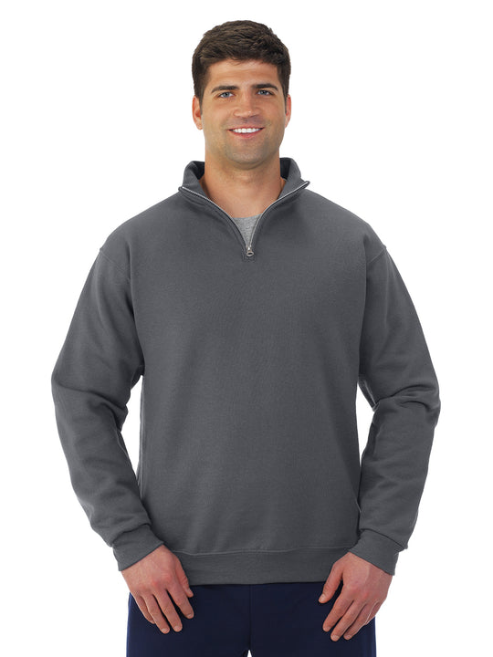 Jerzees Mens NuBlend Quarter Zip Cadet Collar Sweatshirt
