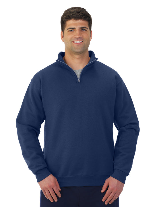 Jerzees Mens NuBlend Quarter Zip Cadet Collar Sweatshirt