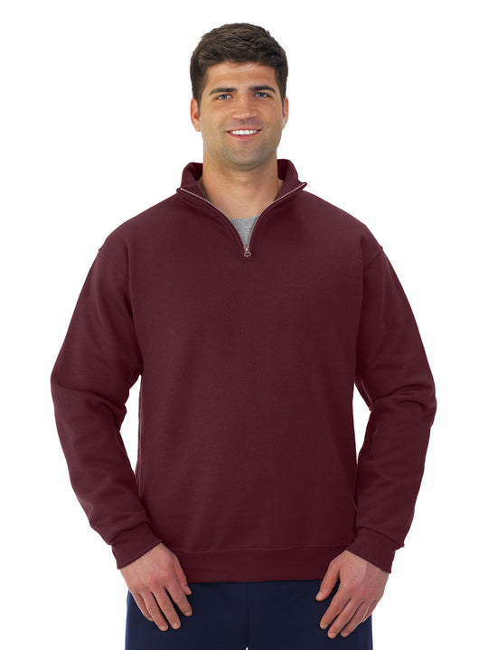 Jerzees Mens NuBlend Quarter Zip Cadet Collar Sweatshirt