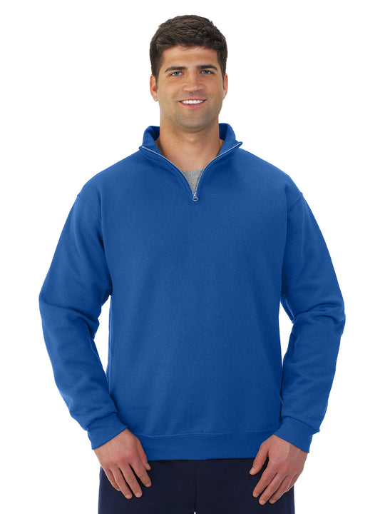 Jerzees Mens NuBlend Quarter Zip Cadet Collar Sweatshirt