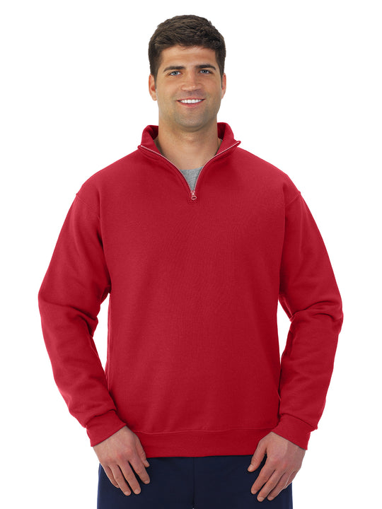 Jerzees Mens NuBlend Quarter Zip Cadet Collar Sweatshirt