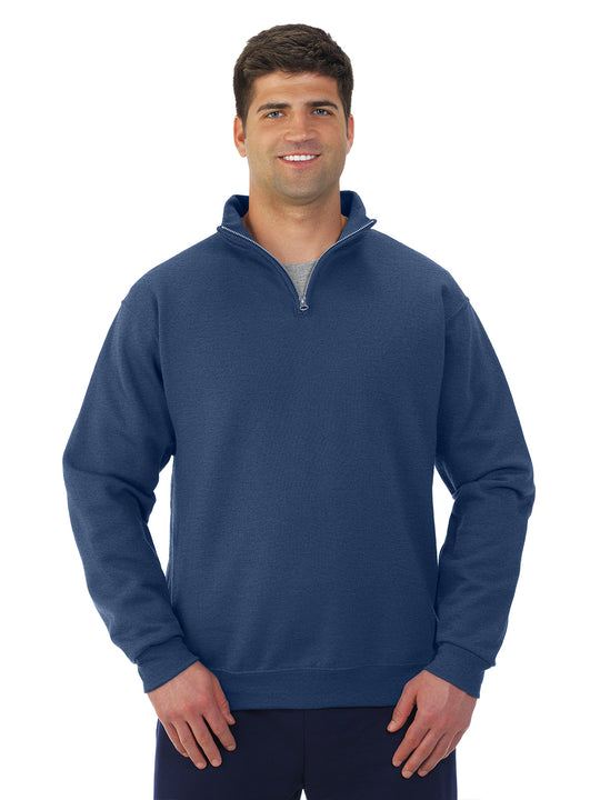 Jerzees Mens NuBlend Quarter Zip Cadet Collar Sweatshirt