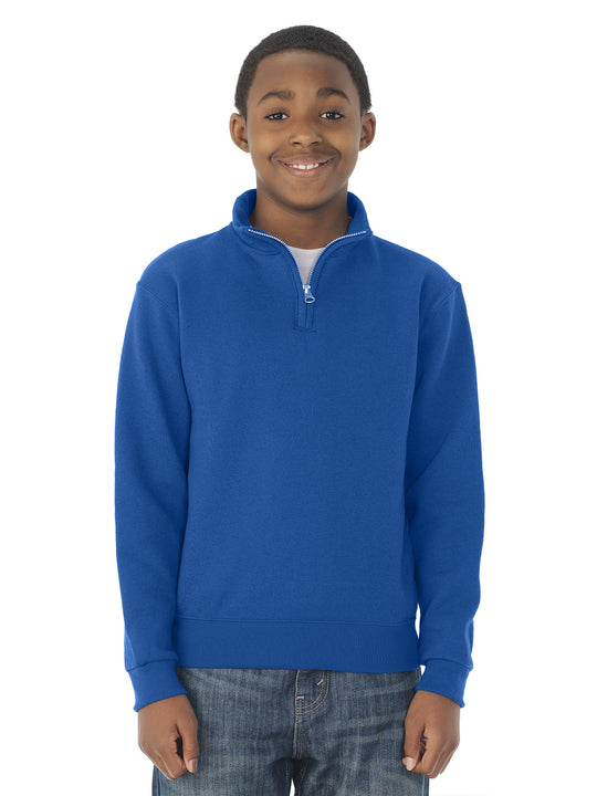 Jerzees Youth NuBlend Quarter Zip Cadet Collar Sweatshirt