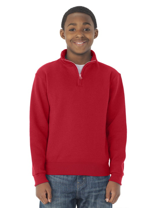 Jerzees Youth NuBlend Quarter Zip Cadet Collar Sweatshirt
