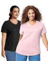 JMS Cotton Jersey V-Neck Short Sleeve T-Shirt - 2 Pack