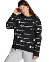 Champion Womens Plus Heritage French Terry Print Crew