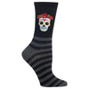 Hot Sox Womens Sugar Skull Crew Socks