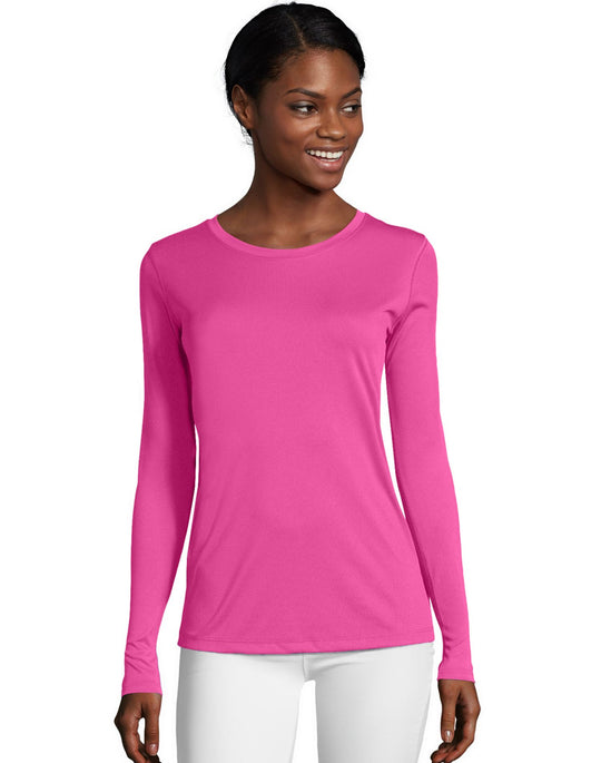 Hanes Womens Sport Cool DRI Performance Long-Sleeve T-Shirt