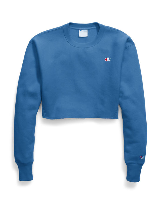 Champion Life Womens Reverse Weave Cropped Cut Off Crew-Mens Fit