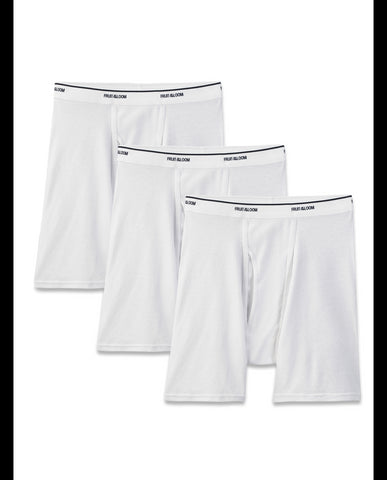 Fruit Of The Loom Mens Coolzone White Boxer Briefs 3-Pack