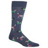 Hot Sox Mens Christmas Dogs Crew Socks