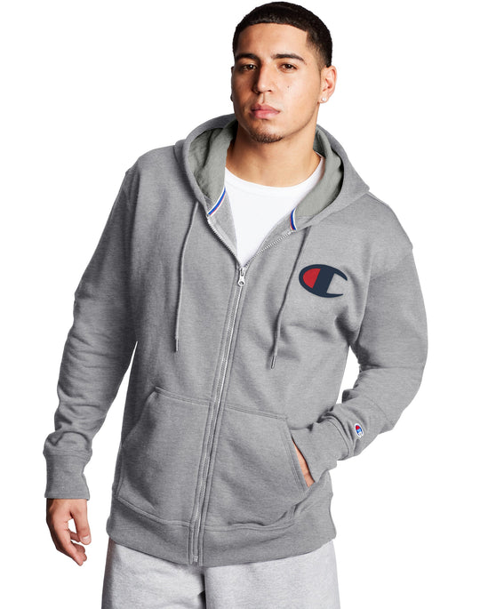 Champion Mens Powerblend Fleece Zip Hoodie