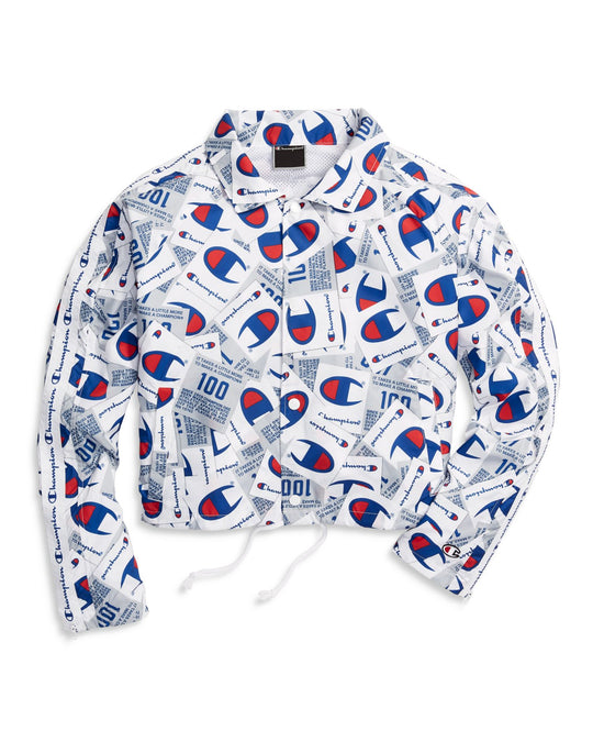 Champion Life Womens Zipper Tape Cropped Coaches Jacket