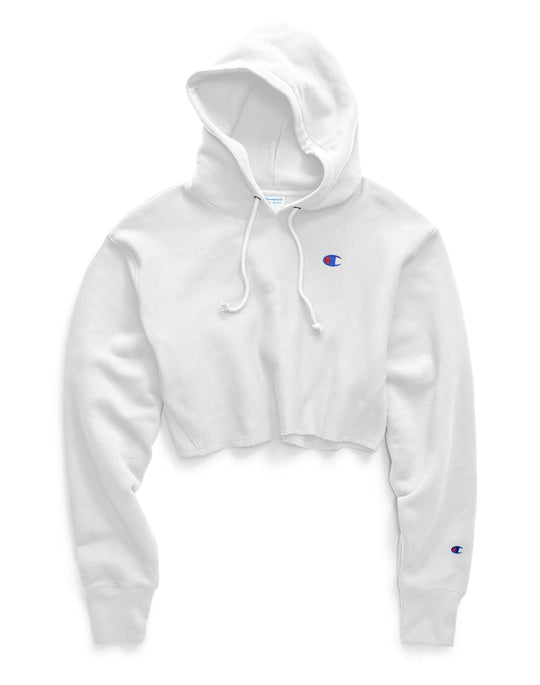Champion Life Womens Reverse Weave Cropped Cut Off Pullover Hoodie