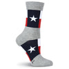 K. Bell Womens Texas Flag Crew Socks - American Made