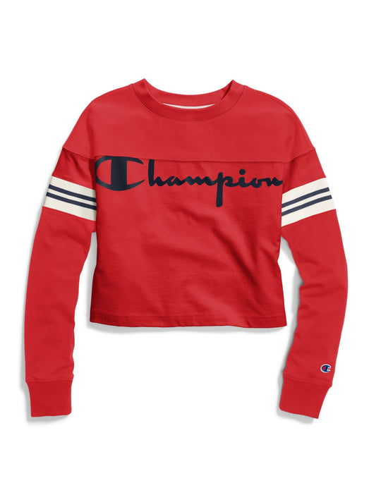 Champion Life Womens Heavyweight Jersey Exaggerated Sleeve Tee