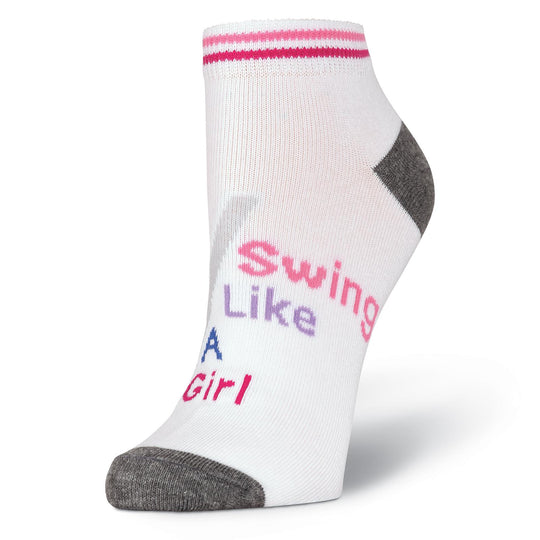 K. Bell Womens Swing Like a Girl No Show Socks