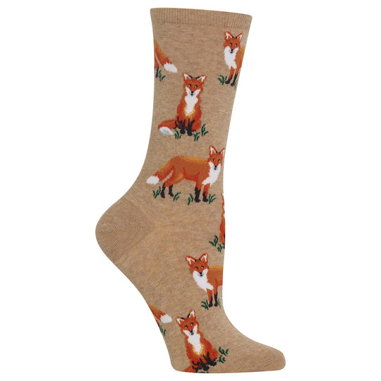 Hot Sox Womens Fox Crew Socks