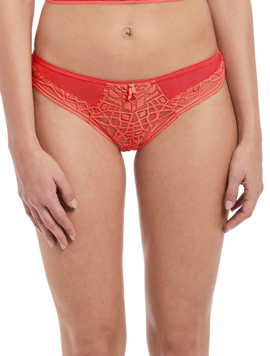 Freya Womens Soiree Lace Brazilian Thong Panty