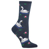 Hot Sox Womens Swans Crew Socks