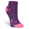 K. Bell Womens Colorful Tennis Racket Quarter Socks