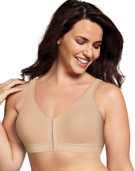 Playtex Womens 18 Hour Cotton Comfort Front & Back Close, Easy On/Easy Off Wirefree Bra