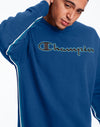 Champion Mens Powerblend Fleece Crew With Taping