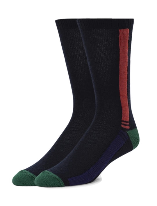 Alchester Mens Declan Racing Stripe Merino Crew Sock