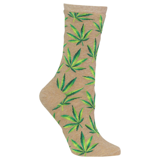 Hot Sox Womens Marijuana Crew Socks