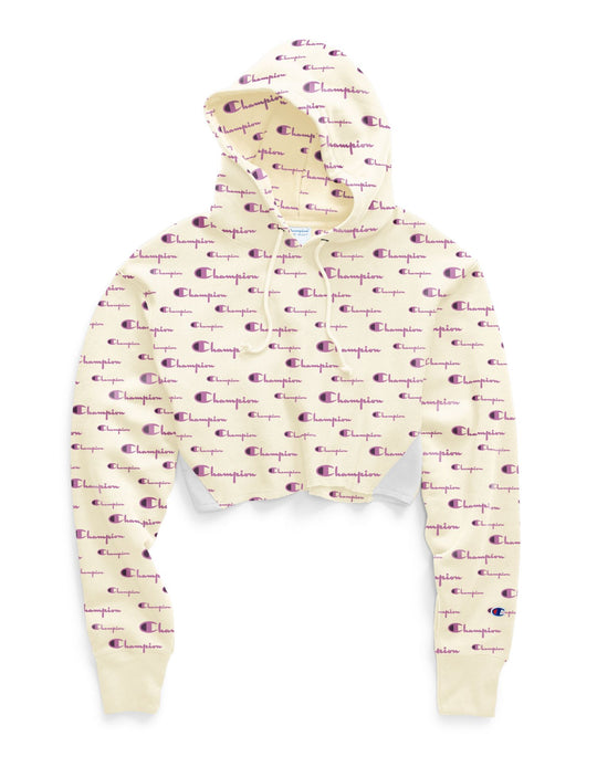 Champion Life Womens Reverse Weave Cropped Cut Off Pullover Hoodie