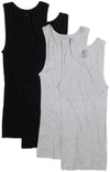 Fruit Of The Loom Mens Black/Grey Core Cotton A-Shirts - 5 Pack