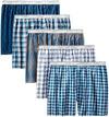 Fruit of the Loom Men`s 5pk Exposed Waistband Low Rise Woven Boxers