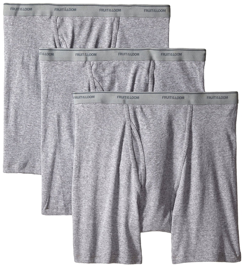 Fruit of the Loom Men`s 3pk Big Man Solid Knit Boxers