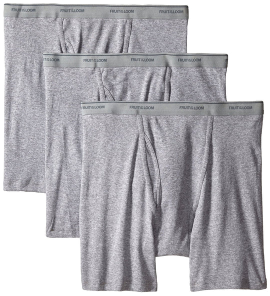 Fruit of the Loom Men`s 3pk Big Man Solid Knit Boxers