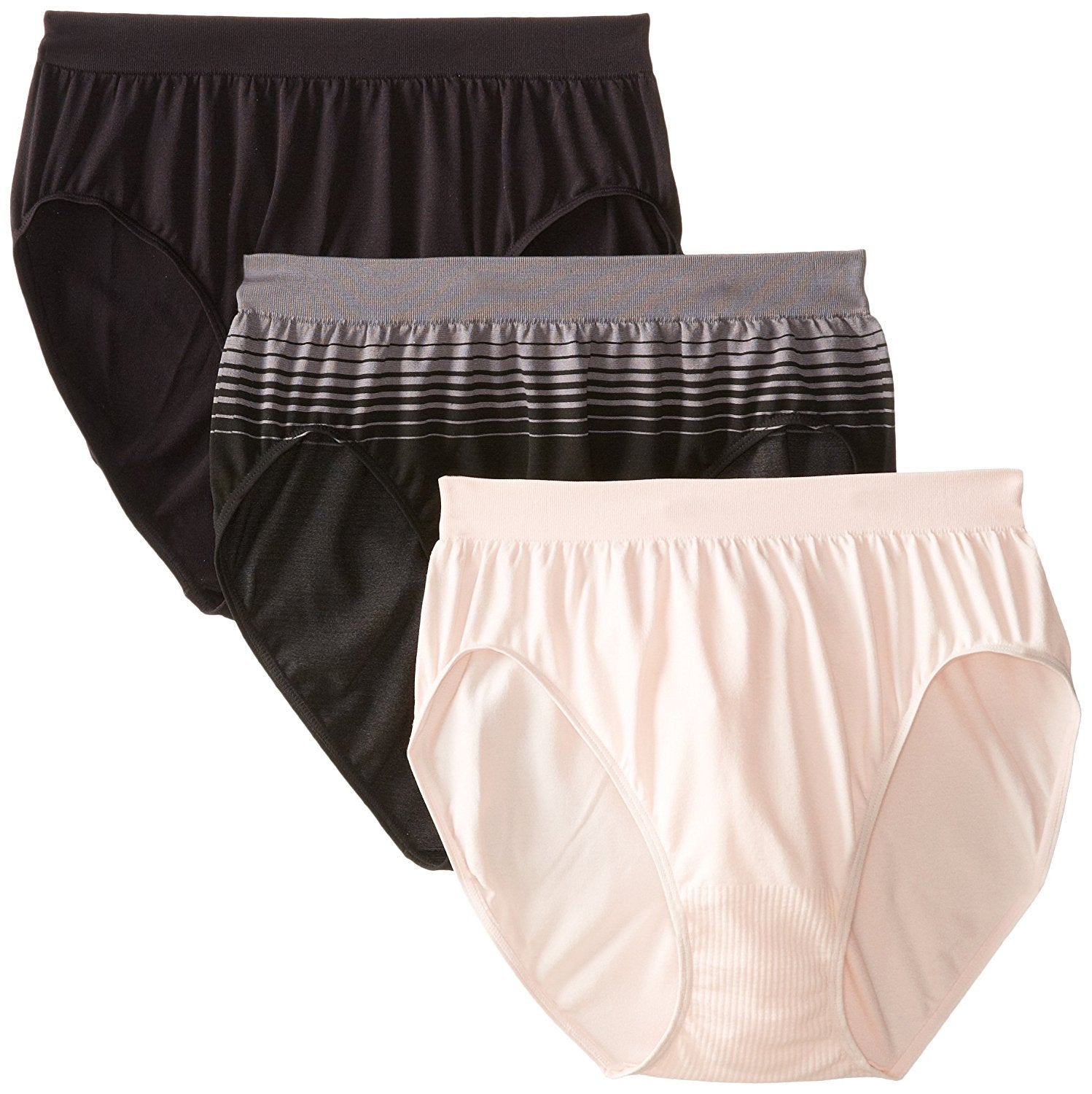 Bali Women's Comfort Revolution Brief Panty (3-Pack) (6-7, Light