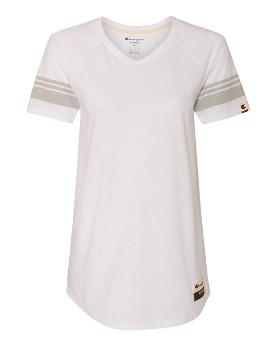 Champion Womens Authentic Originals Triblend Short Sleeve Varsity T-shirt