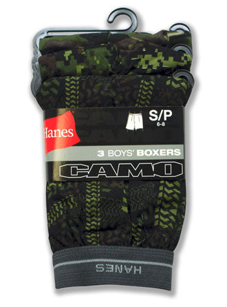 Hanes Boys Printed Woven Boxer - Camo Prints