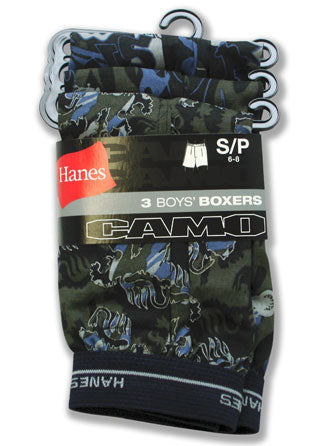 Hanes Boys Printed Woven Boxer - CamoPlus Prints