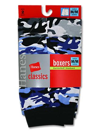 Hanes Classics Boys ComfortSoft Printed Knit Boxer (Camo)