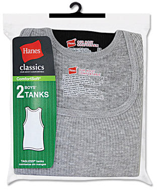 Hanes Classics Boys Dyed Tank (Bk/Grey)