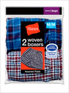 Hanes Boy's Woven Tartan Boxer 2 Pack