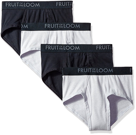 Fruit of the Loom Mens Breathable 4-Pack Briefs