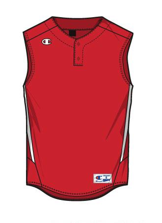 Champion Men's and Youth Prospect Baseball Double Dry Sleeveless Henley Jersey