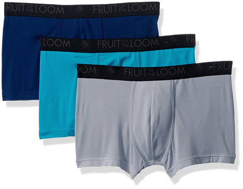 Fruit of the Loom Mens 3-Pack Breathable Lightweight Micro Mesh Short Leg Boxer Briefs