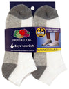 Fruit of the Loom Boys Everyday Basic Athletic 6 Pack Low Cut Socks