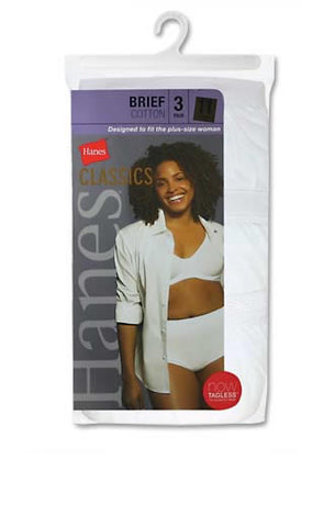 Hanes Classics Plus Size Briefs 3 Pack